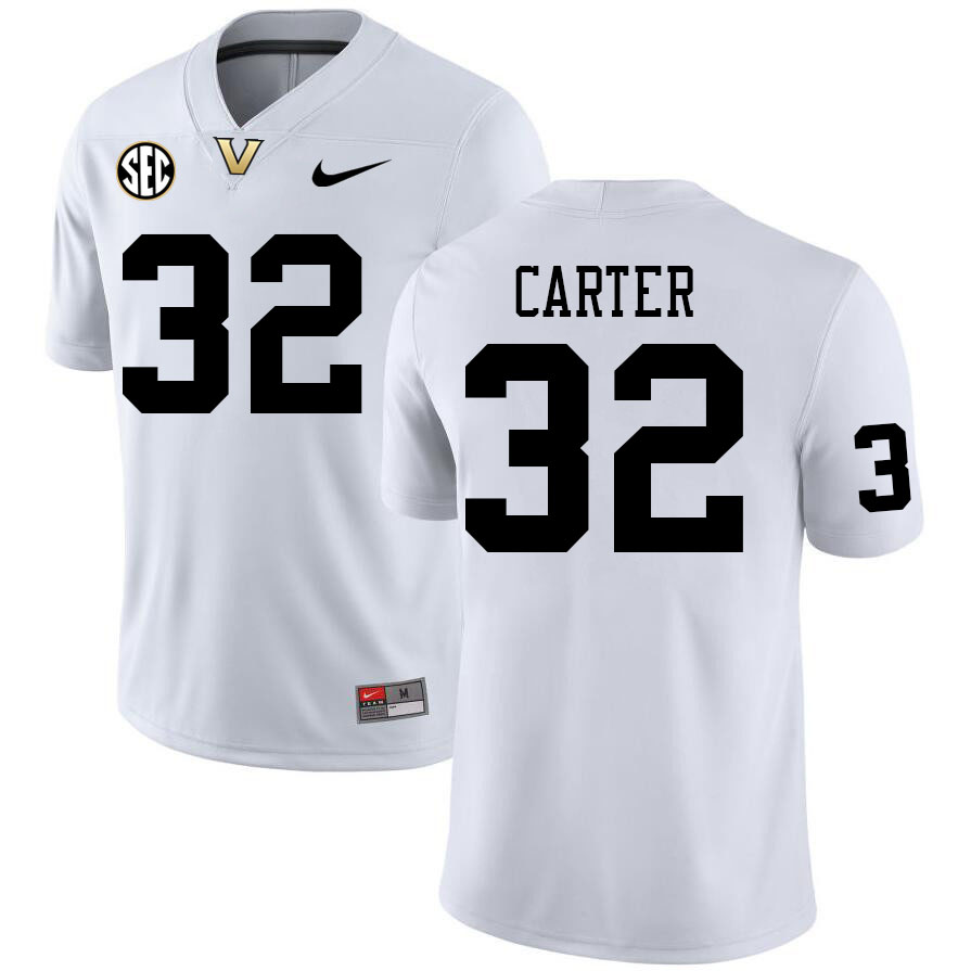 Vanderbilt Commodores #32 Mason Carter College Football Jerseys Stitched Sale-White